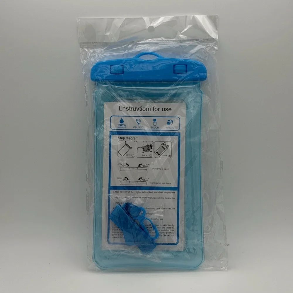 Blue Waterproof Phone Pouch